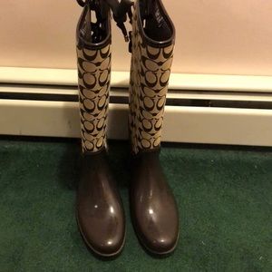 Coach rain boots size 10!